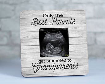 Only the Best Parents Get Promoted Frame, New Grandparents Frame, Gifts for Grandparents Gift from Grandkids, Grandparents To Be Reveal