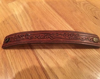 Brown Leather Belt Bracelet