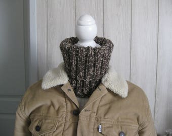 wool snood Turtleneck man and hat