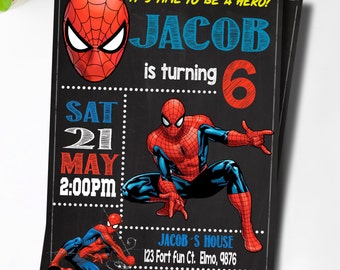 Printable Personalized Spiderman Birthday Invitations Free 9