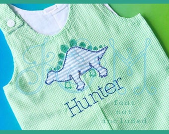 E stitch Stegosaurus Applique Machine Embroidery Design 5x7 dinosaur