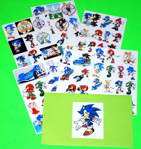 Sonic the Hedgehog 77 Cut and Peel Stickers Birthday Party