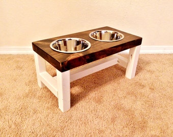 Dog Bowl Stand - Medium Dog Bowl Stand - Farmhouse Style - Rustic Dog Bowl Stand - Raised Dog Bowl - Elevated Dog Bowl - Raised Dog Feeder