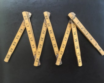 Vintage DURALL GOLDEN RULE / Wooden Ruler / Folding Yard Stick