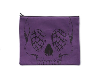 Skull Craft Beer Zipper bag / Clutch