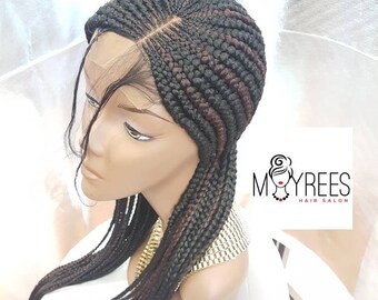 Cornrows/Ghana braids braided wig. Colour 1B/33