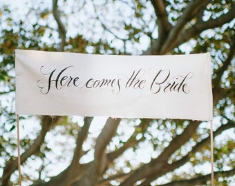 Here Comes the Bride Wedding Sign