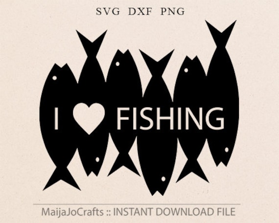 Fishing SVG Cut File Silhouette SVG Cricut Downloads Fish svg