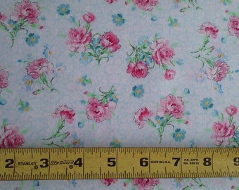 Rose Red floral fabric-Cottage chic quilting fabric-Cotton