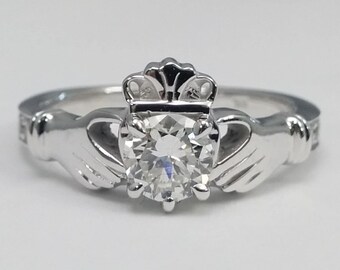 Claddagh Diamond Engagement Ring