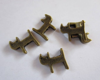 5 x Bronze cat meow Meow kitten Pendant