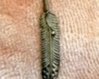 Sterling Silver feather pendant
