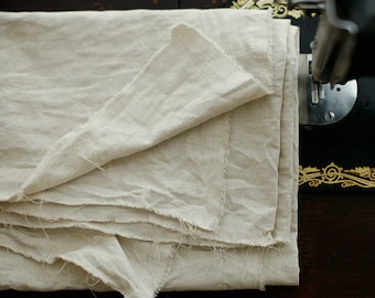 2 Yards of Linen Oxford White Oatmeal Cotton, U2500