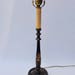 Antique Black English Chinoiserie Table Lamp