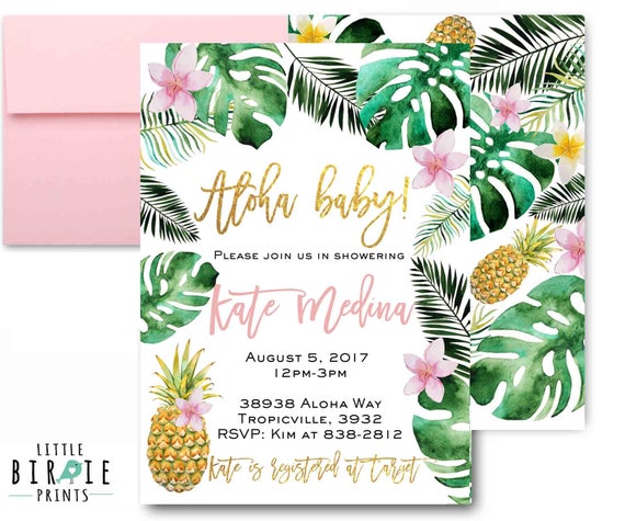 Tropical Baby Shower Invitations 10