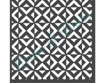 Geometric Modern Stencil - 12x12