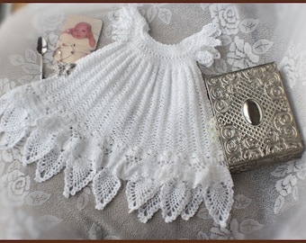 Celestial Christening Gown Crochet Pattern Sizes Newborn, 3 mos, 6 mos, 9 mos, 12 mos