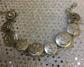 Vintage button bracelet