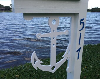 Anchor Mailbox Bracket - Large. Long Lasting & Fabulous! *FREE SHIPPING to the continental USA*