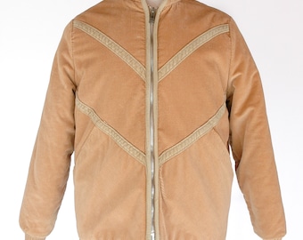 1970s Men's Sherpa Lined Tan Corduroy Jacket