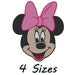 Minnie Mouse Stitch Embroidery design. 4 Sizes,