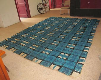 Large Rya Style Mid Century Shag Rug