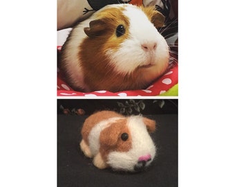 Custom Guinea Pig- Needle Felt Guinea Pig Plush - Guinea Pig Accessories - Miniature - Cavy - Ornament - Kawaii - Custom Pet
