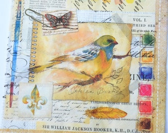 2 Bird Decoupage Paper Napkins/ Print Paper Napkins for Decoupage/ German Serviette / Scrapbooking Paper