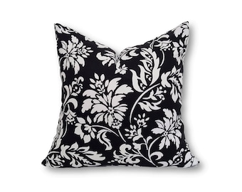Classic White Black Indoor Cushion Cover, Decorative Cushion Cover, Lumbar Cushions, Black Cushions, Decorative Pillows