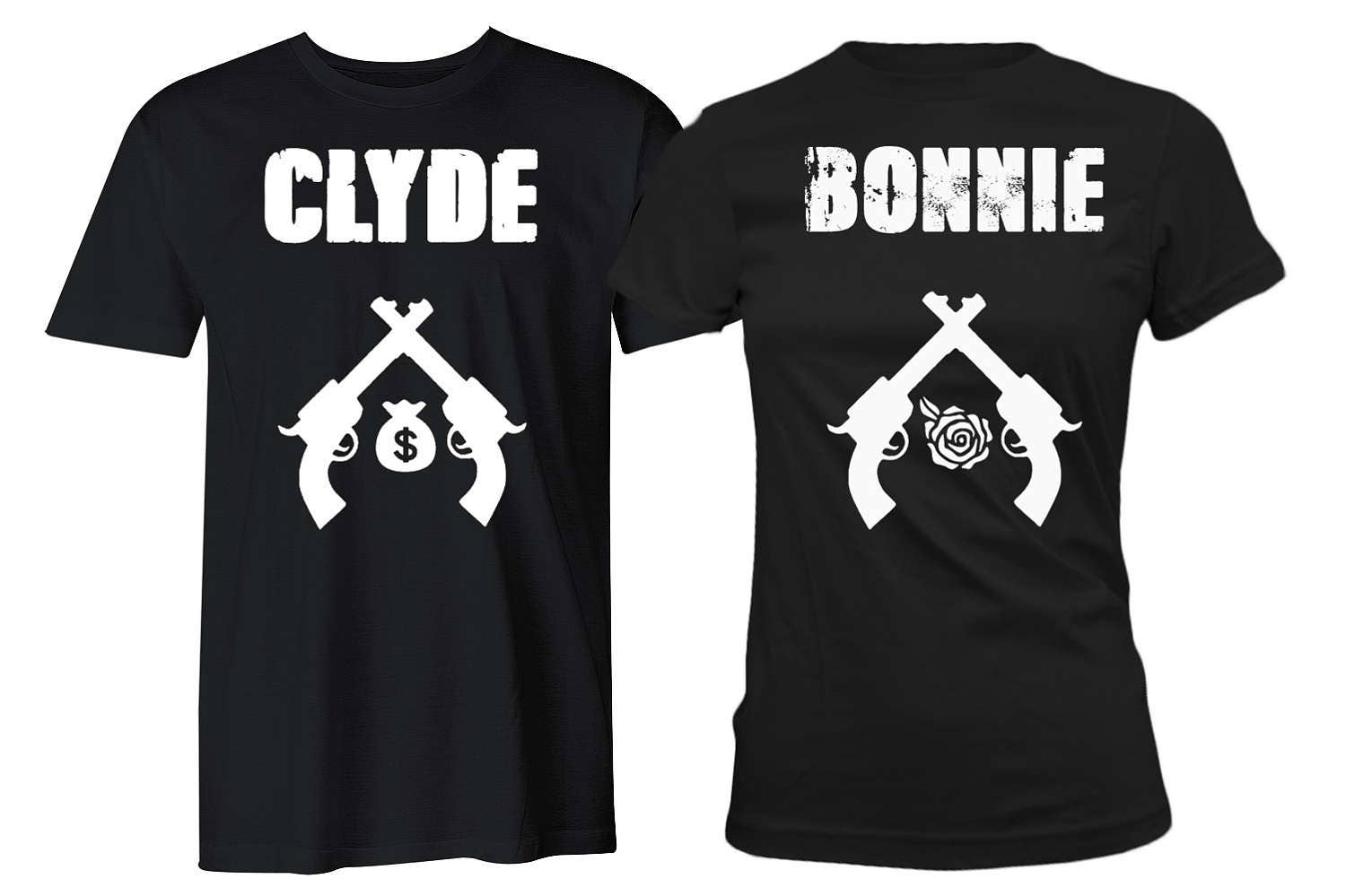 Download Bonnie and Clyde Couple Shirts His and Hers Couple T-Shirts