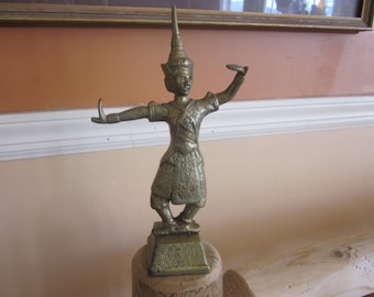 brass indian dancing man, ethnic,