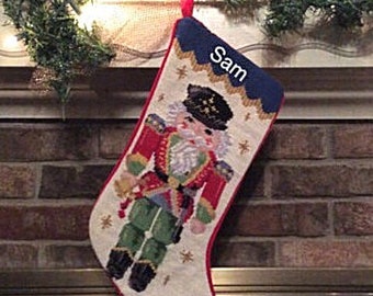 Nutcracker Personalized Needlepoint Christmas Stocking, Christmas stockings, Personalized Christmas stockings, Family Christmas stockings