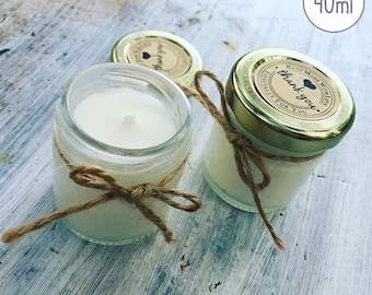 Eco-Friendly Scented Candle sold per unit perfect for weddings, parties, favour candles