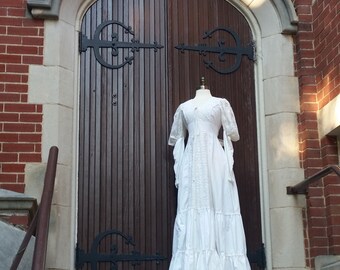 70s Gypsy Dress Gunne Sax Wedding Dress S/M