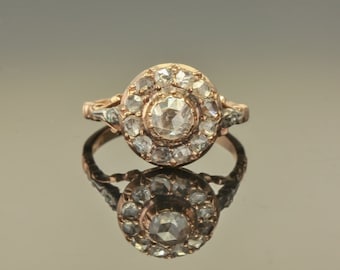 Georgian Flemish/Dutch 1.60 Ct diamond antique cluster ring