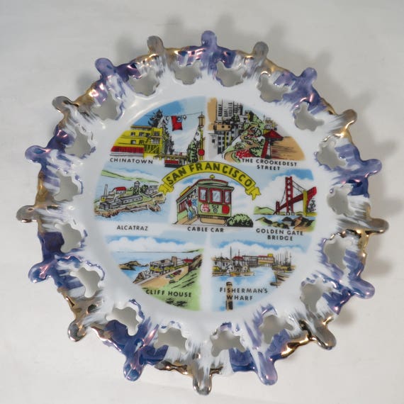 Vintage San Francisco Souvenir Plate Collectible Home Decor Vintage San Francisco Souvenir Plate Collectible Home Decor