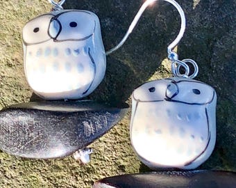 Owl on a Branch Earrings