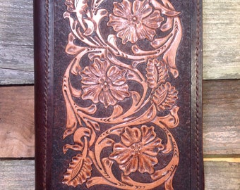 Mini Portfolio for 5X8" Pad Hand Carved Leather