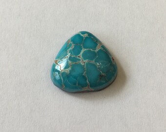 Turquoise cabochon. Epic Natural Pilot Mountain Turquoise. Some of the best Nevada Turquoise we've seen in years.