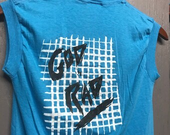 XS vintage 80s 1984 God Is Rad muscle t shirt