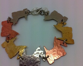 7 1/2" Scottish Terrier Scottie Dog Bracelet