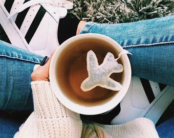 Plane shaped tea bags, pastel aeroplanes, gift travel