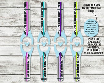 Monorail Magic Band 1.0 or 2.0 Decal | Custom Waterproof MagicBand Skin | RTS Ready To Ship | Glitter MagicBand Decals