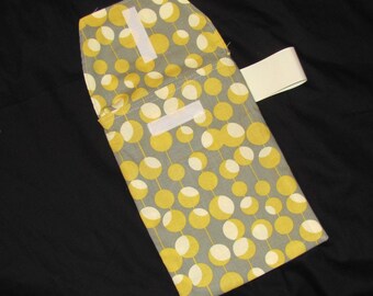 Diaper Clutch - Mustard Martini Dot Diaper Clutch with Pocket