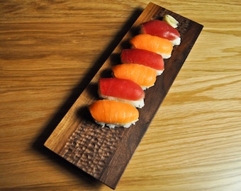 Hand Carved Sushi Tray Plate