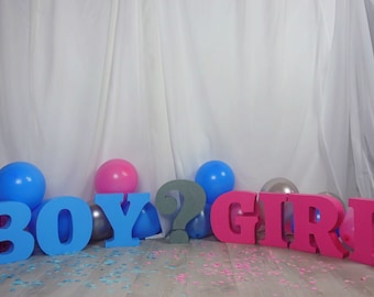 Gender Reveal Decorations | Baby Decorations | Baby Shower Letters |Boy Letters| Girl Letters | Baby Shower Decorations | Centerpieces |