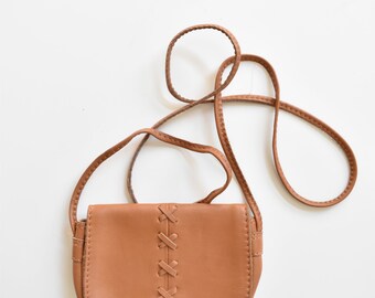 real leather small purse / southwestern / bohemian / trendy / across the chest / shoulder bag