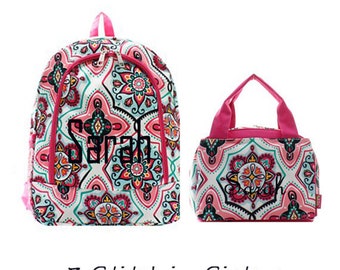 Monogram Backpack Sets-backpack and lunch bags set-lunch boxes-backpacks-diaper bag