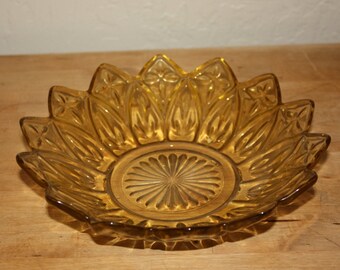 Yellow Glass Candy Dish