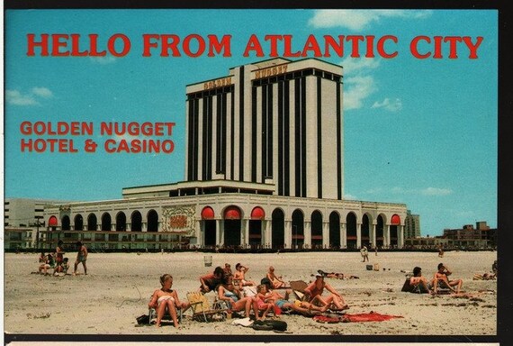 Golden Nugget Hotel & Casino + Atlantic City, New Jersey + Vintage Souvenir Postcard